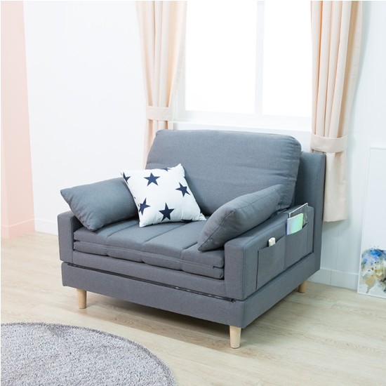 에보니아 리버스 접이식 패브릭 소파베드 1인용