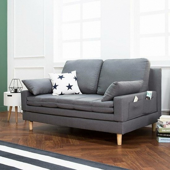 에보니아 체인지 접이식 패브릭 소파베드 2인용