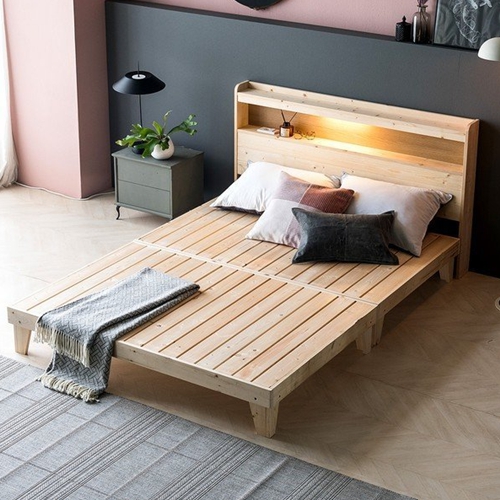 아씨방 원목마루 평상형 LED침대 SS [매트별도] - 에누리 가격비교