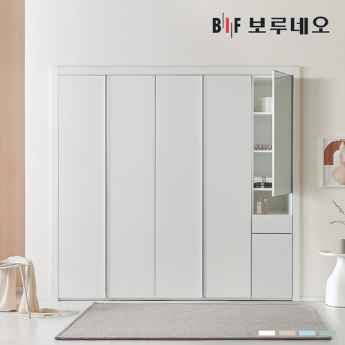 BIF보루네오  파스텔 여닫이 작은방 붙박이장