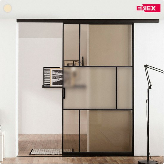 에넥스  ENNEE 비엔나 샴페인골드 원슬라이딩 슬림도어 중문