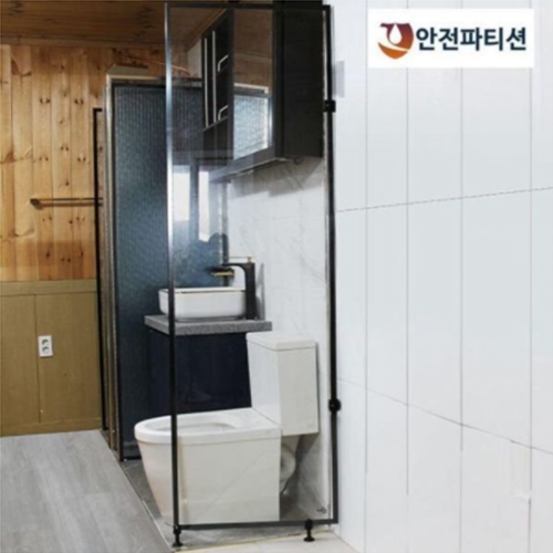 에코그린  AB210 투명 강화유리 안전파티션 750