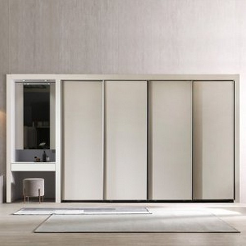 장인가구  단테 슬림 슬라이딩 붙박이장+파우더장