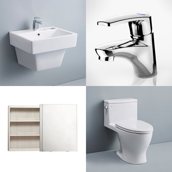 로얄앤컴퍼니  로얄 J 양변기+세면기+수전+욕실장 세트