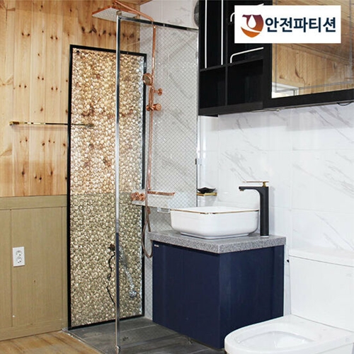 에코그린  AS310 망임 강화유리 안전파티션 600