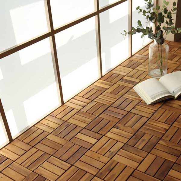 아이엘컴퍼니  원목 조립식 데크타일 12슬롯