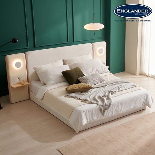 잉글랜더 제이크 유타원단 패브릭 침대 LK