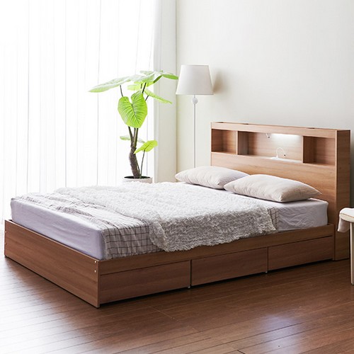 가구데코 위니 C타입 3서랍 LED침대 Q