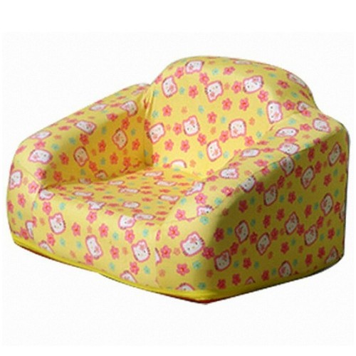풍원테크 캐릭터 노란 유아소파 1인용