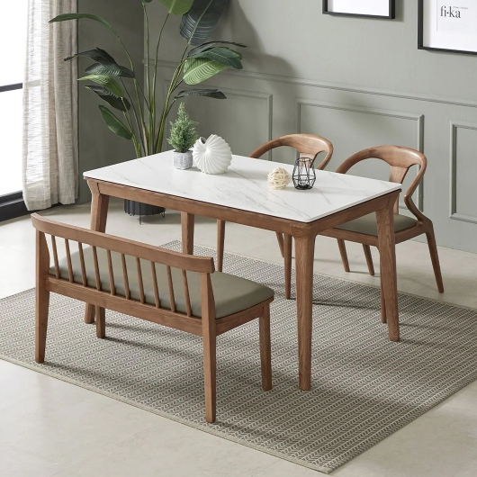 헤닝 헤이즐 애쉬 원목 15T 포세린 통세라믹 식탁 1400