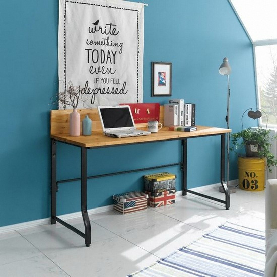 아름이와다움이 나르샤 소나무원목 스틸책상