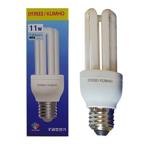 금호전기 번개표 EL 삼파장전구 주광색 11W