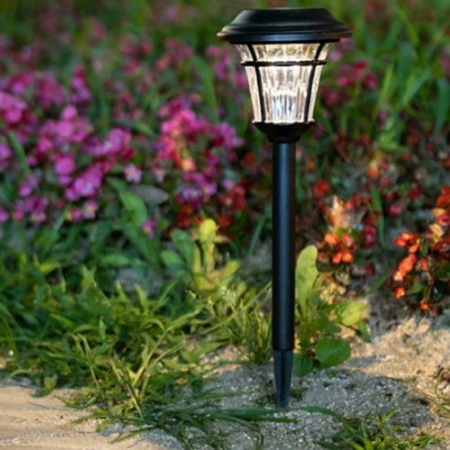 라이트컴 COMS LED 태양광 원형 웜화이트 정원등