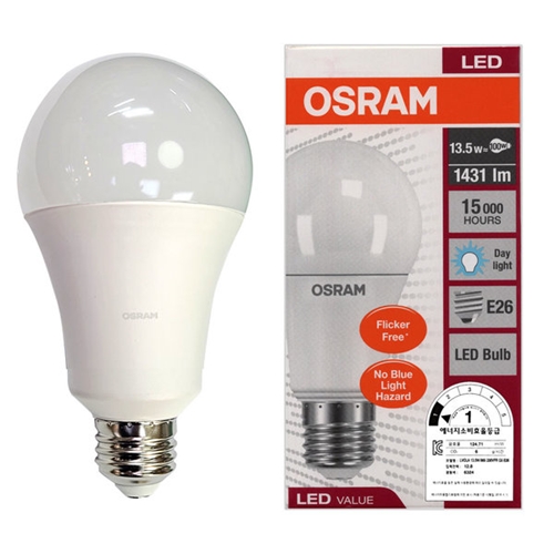 오스람  LED 클래식 벌브전구 백색 13.5W
