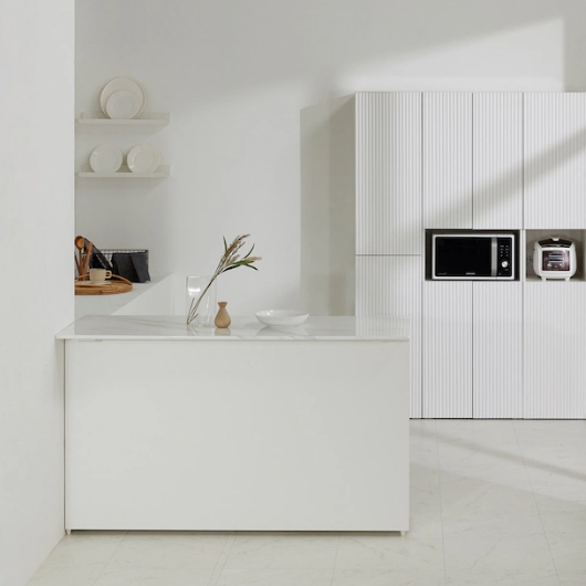 크라운퍼니쳐 노아 심플 화이트 아일랜드 대리석 홈바 식탁 900x450