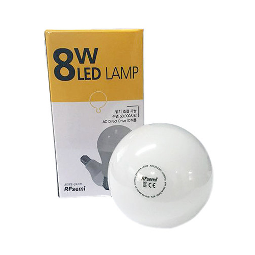 알에프세미 LED 벌브전구 전구색 8W - 에누리 가격비교