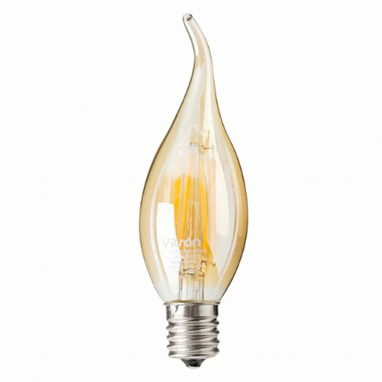 비츠온  LED C35L E14 에디슨 플레임 촛대구 전구색 4W