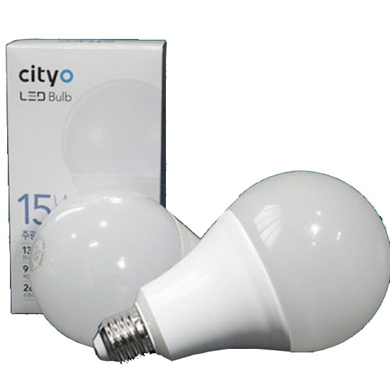 씨티오  LED 벌브전구 주광색 15W