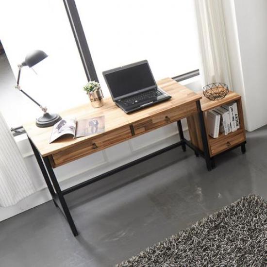 우아미가구 툴루즈 아카시아 원목 책상세트