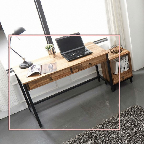 우아미가구 툴루즈 아카시아 원목책상