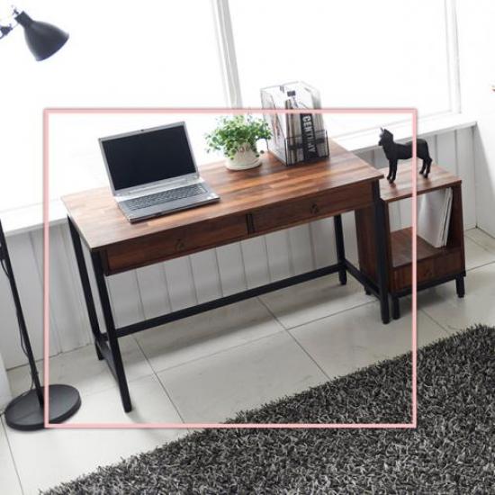 우아미가구 툴루즈 멀바우 원목책상