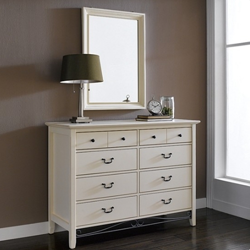 디자인벤처스  로맨틱 4단 와이드 서랍장 화장대 1200