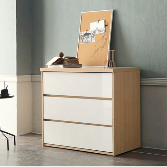 데코라인  로안 3단 서랍장 830