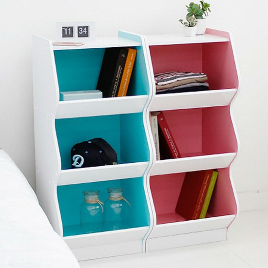 아이리스코리아 웨이브 공간박스 3단