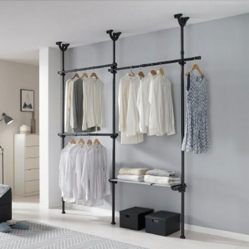 롯데알미늄 이지온 드레스룸 폭조절선반 행거 EOB-304W