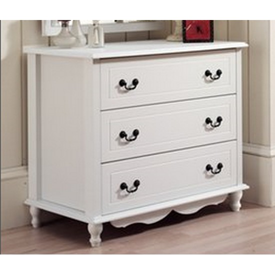 동서가구 화이트 3단 서랍장 800