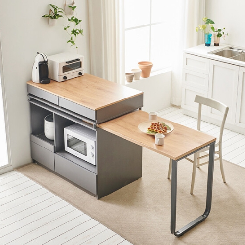 나무뜰 올리브 확장형 렌지대 홈바 아일랜드 식탁 1000