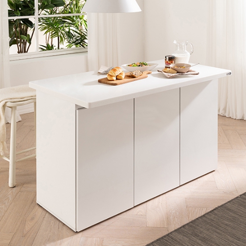 에넥스 페블스톤 대리석 수납형 아일랜드식탁 1200