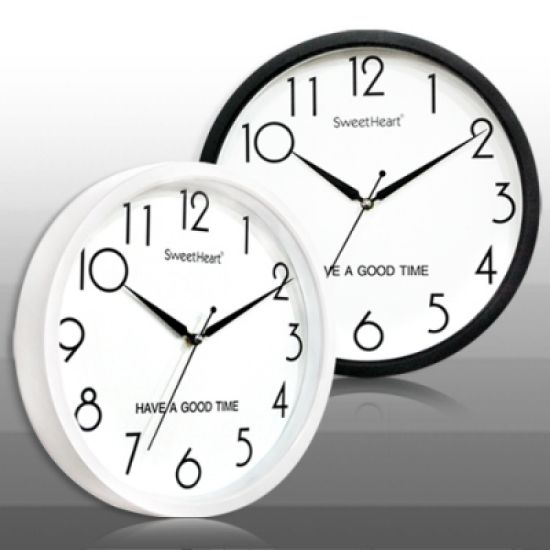 스위트하트  무소음 심플모닝 벽시계