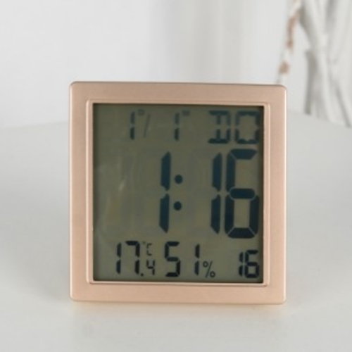 추카추카넷  타임스퀘어 알람 탁상시계 골드