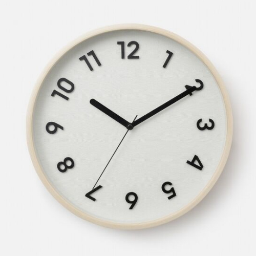 신세계인터내셔날  자주 보는 자작나무 아크릴 폰트 벽시계 30cm