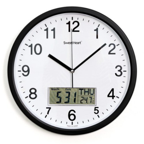 스위트하트  무소음 카렌다 벽시계 350