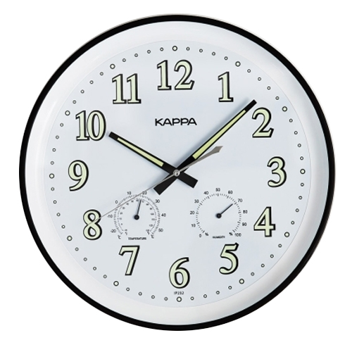 카파  온습도계 야광 벽시계 IP232