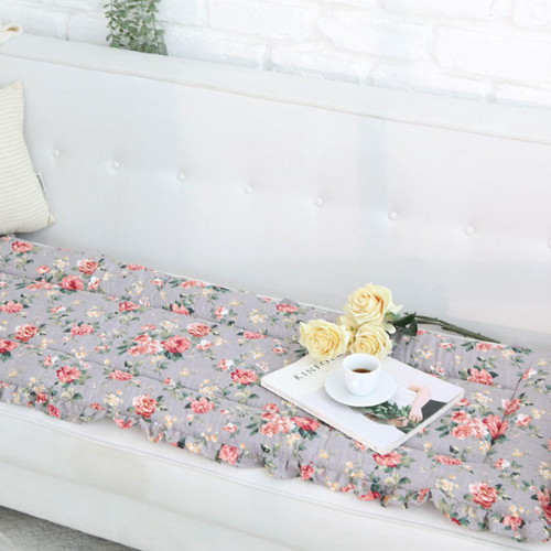 이솔홈  세미 모나코 장미 소파패드 3인용