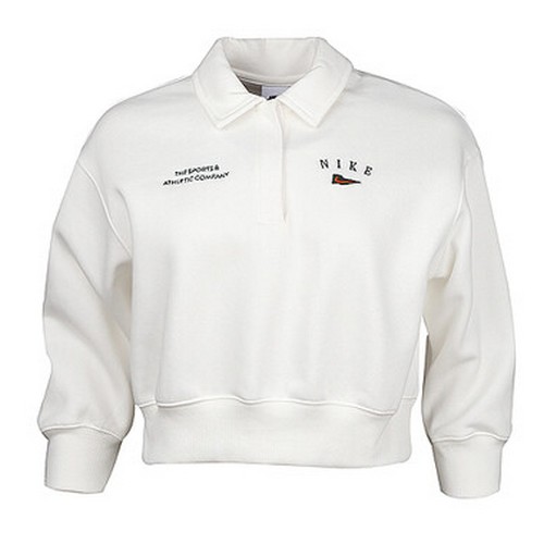 나이키 오버사이즈 크롭 플리스 폴로 스웻셔츠 FD0895-133