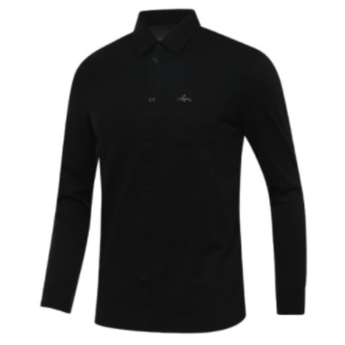 그렉노먼 면폴리 단추포인트 셔츠스타일 긴팔티셔츠 HMG18TS102