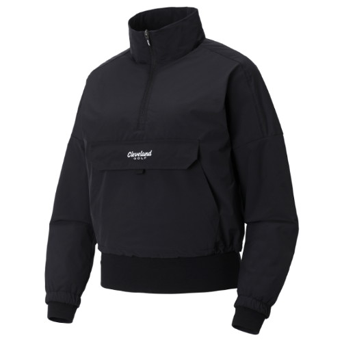 클리브랜드  세미오버핏 밑단밴딩 아노락 점퍼 CGWJK33700BK