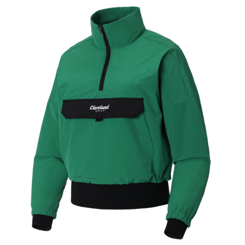 클리브랜드  세미오버핏 밑단밴딩 아노락 점퍼 CGWJK33700GN