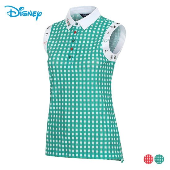 디즈니골프  단추 포인트 민소매 티셔츠 DK2LTS034