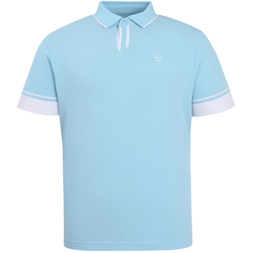 레노마골프 등판 져지 믹스 카라 반팔 니트 RMSPM2202