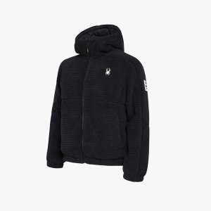 스파이더  유로스포츠 플리스 패딩 후드 자켓 SPHWCNJK222UBLK