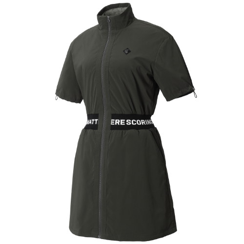 클리브랜드  허리밴딩 약패딩 풀오픈 원피스 CGWOP33741KH