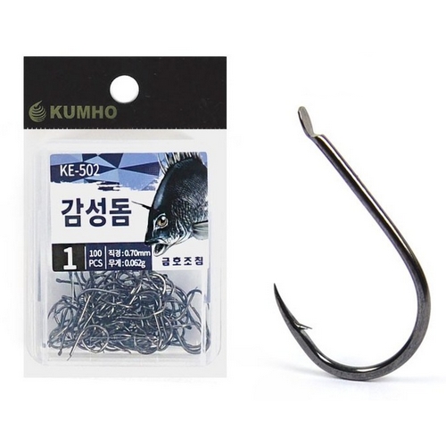 금호조침  KE-502 감성돔 낚시바늘 블랙니켈 덕용