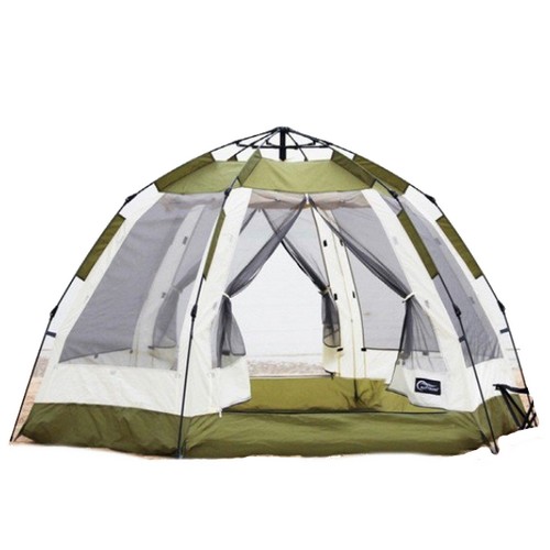 아이디인더스트리 알뜨리 육각 그늘막 텐트 카키넷 대형