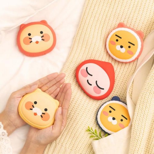 더블유아이  카카오프렌즈 얼굴형 손난로 보조배터리 5000mAh