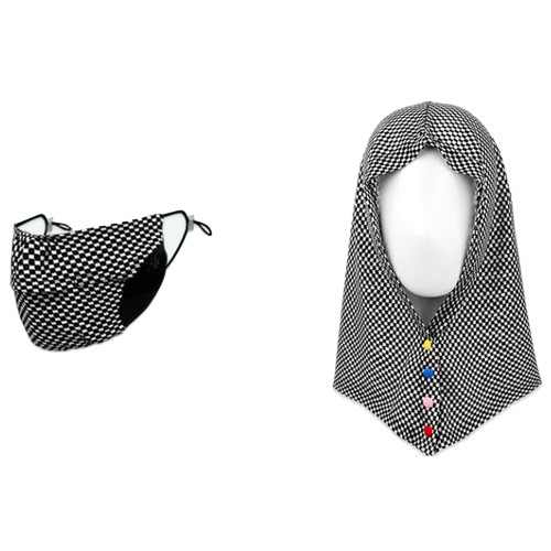 아리체  통풍 메쉬 후드 뒷목가리개+쿨 메쉬 마스크